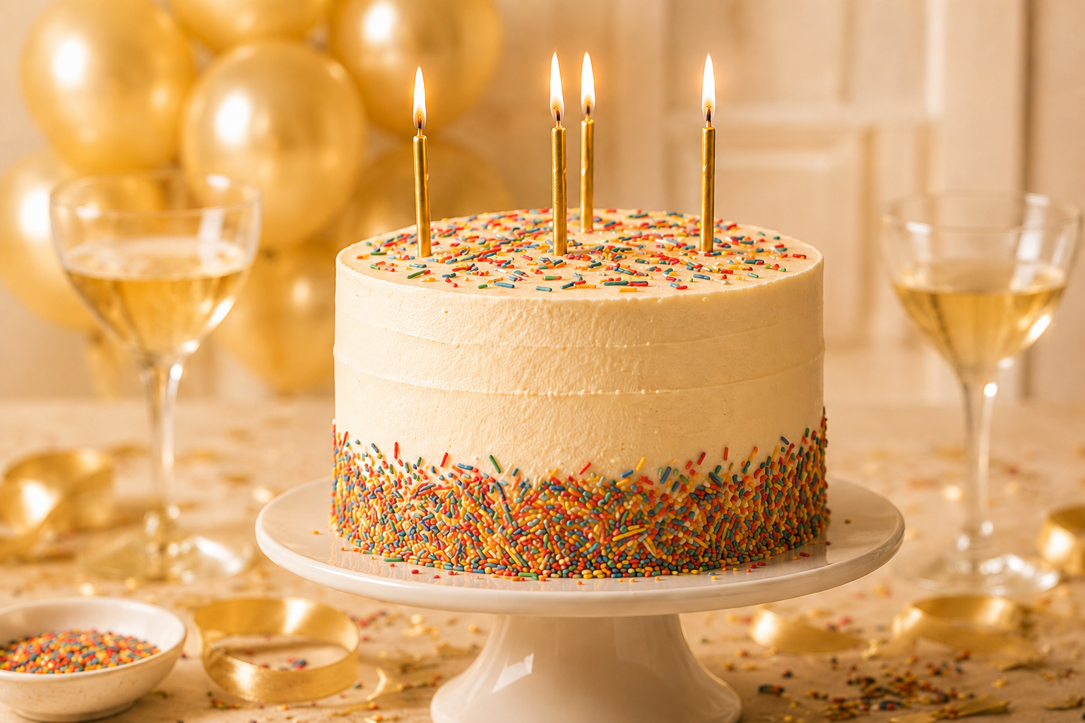 Cavaa Fancy Sprinkles decorating a celebration cake
